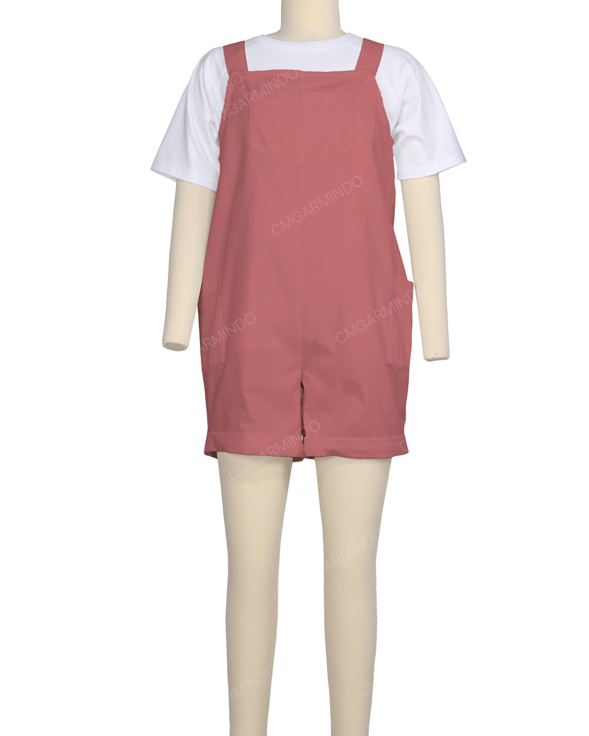 Wide Strap Overall Romper