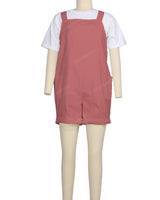 Wide Strap Overall Romper
