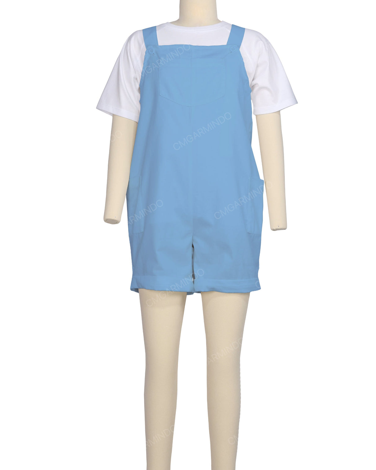 Wide Strap Overall Romper