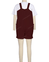 Wide Strap Overall Romper