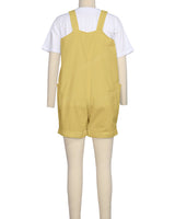 Wide Strap Overall Romper