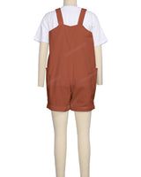 Wide Strap Overall Romper