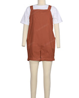 Wide Strap Overall Romper