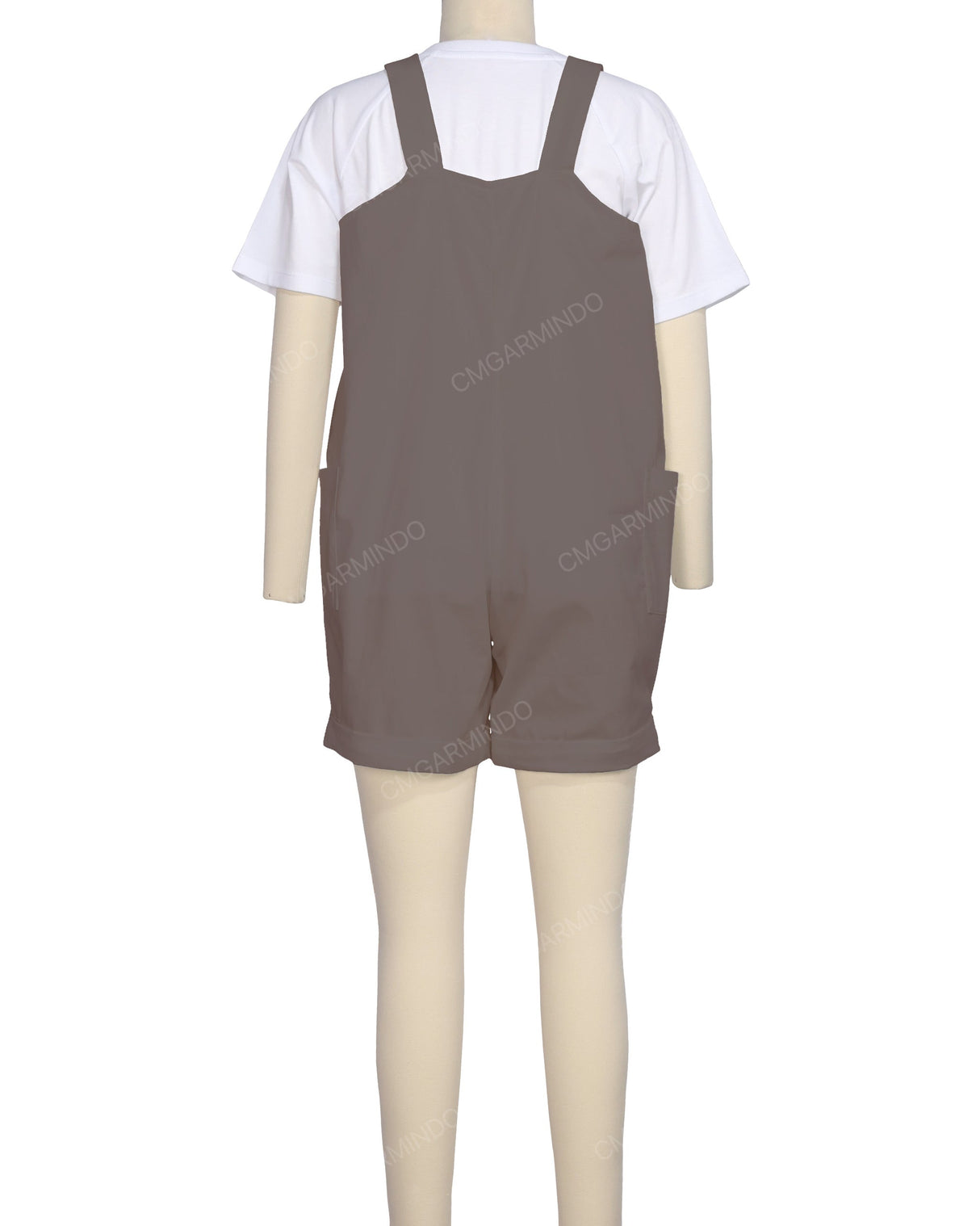 Wide Strap Overall Romper