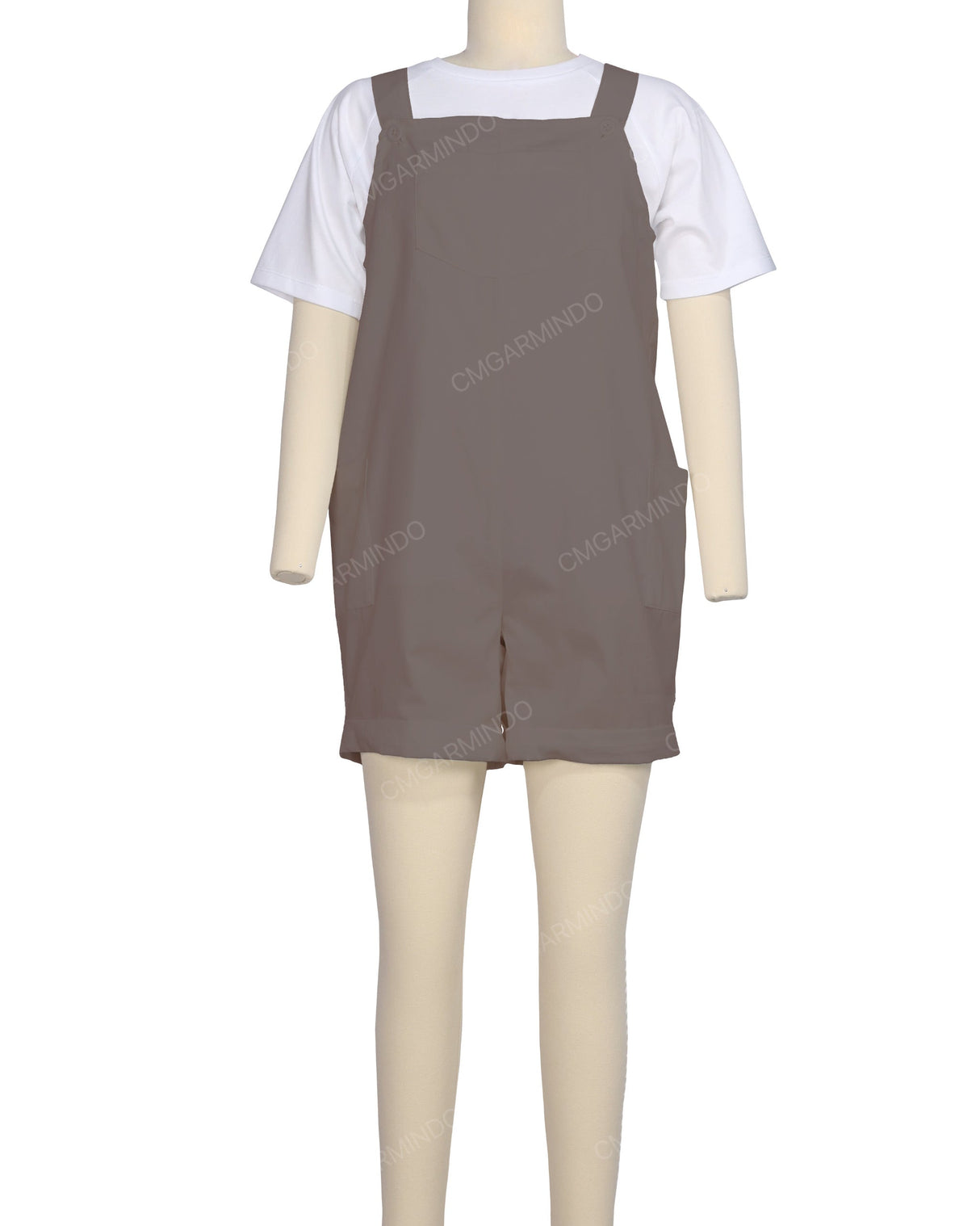 Wide Strap Overall Romper
