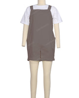 Wide Strap Overall Romper