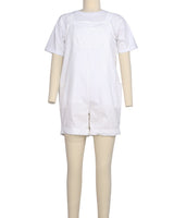 Wide Strap Overall Romper