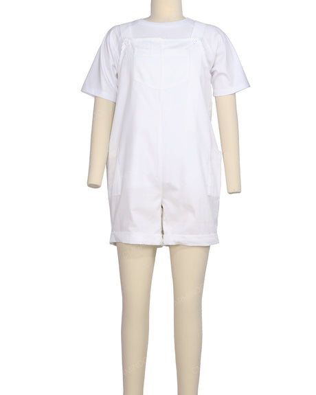 Wide Strap Overall Romper