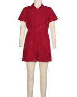 Short Sleeve Elastic Waist Jumpsuit