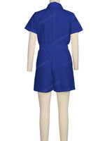 Short Sleeve Elastic Waist Jumpsuit