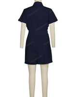 Short Sleeve Cuffed Hem Jumpsuit