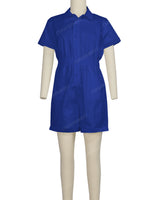 Short Sleeve Cuffed Hem Jumpsuit