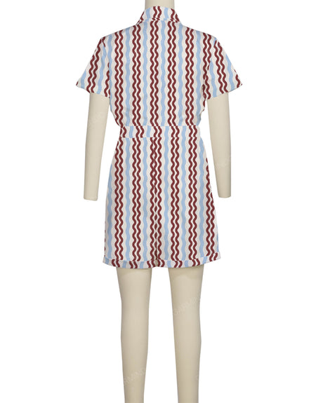 Short Sleeve Cuffed Hem Jumpsuit