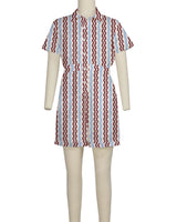 Short Sleeve Cuffed Hem Jumpsuit