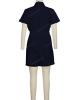 Short Sleeve Cuffed Hem Jumpsuit