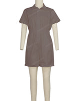 Short Sleeve Cuffed Hem Jumpsuit