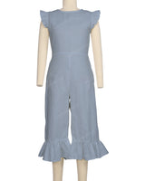 Ruffle Cap Sleeve Asymmetrical Jumpsuit