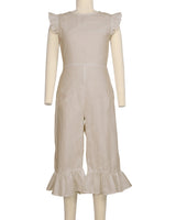 Ruffle Cap Sleeve Asymmetrical Jumpsuit