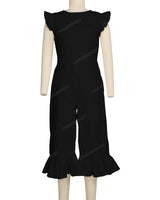 Ruffle Cap Sleeve Asymmetrical Jumpsuit