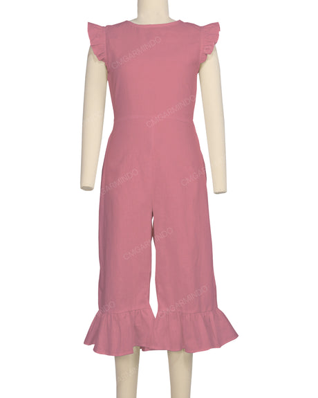 Ruffle Cap Sleeve Asymmetrical Jumpsuit