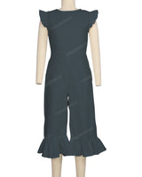 Ruffle Cap Sleeve Asymmetrical Jumpsuit