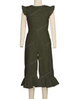 Ruffle Cap Sleeve Asymmetrical Jumpsuit