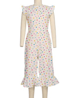Ruffle Cap Sleeve Asymmetrical Jumpsuit
