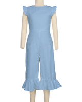 Ruffle Cap Sleeve Asymmetrical Jumpsuit