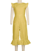 Ruffle Cap Sleeve Asymmetrical Jumpsuit