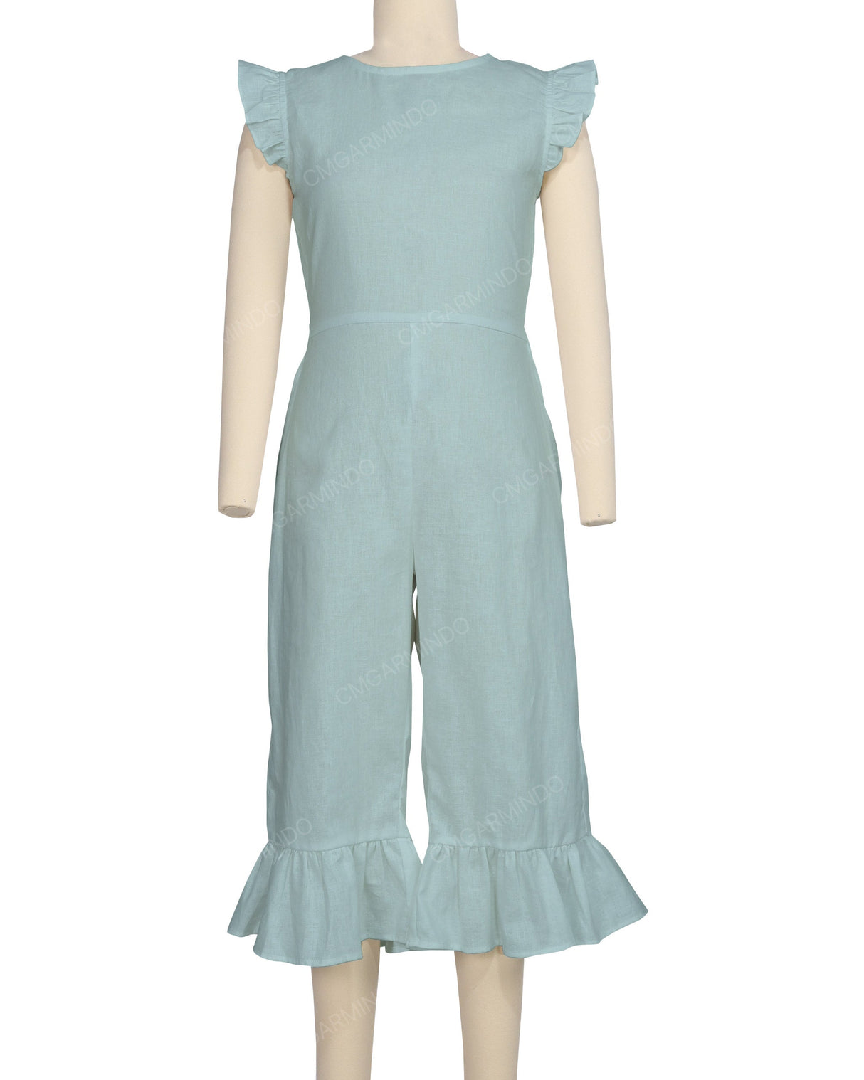 Ruffle Cap Sleeve Asymmetrical Jumpsuit