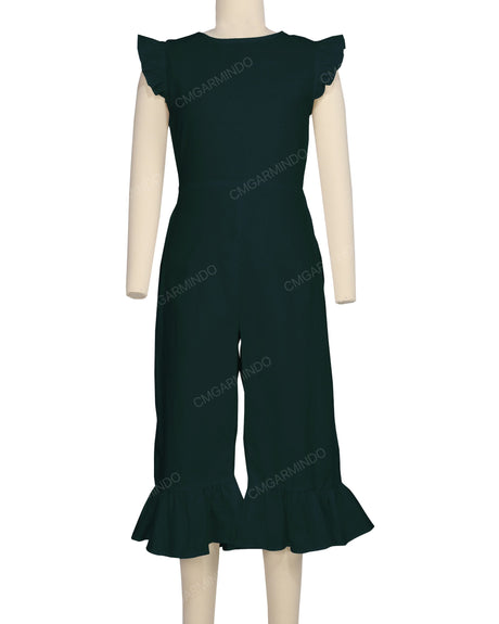 Ruffle Cap Sleeve Asymmetrical Jumpsuit