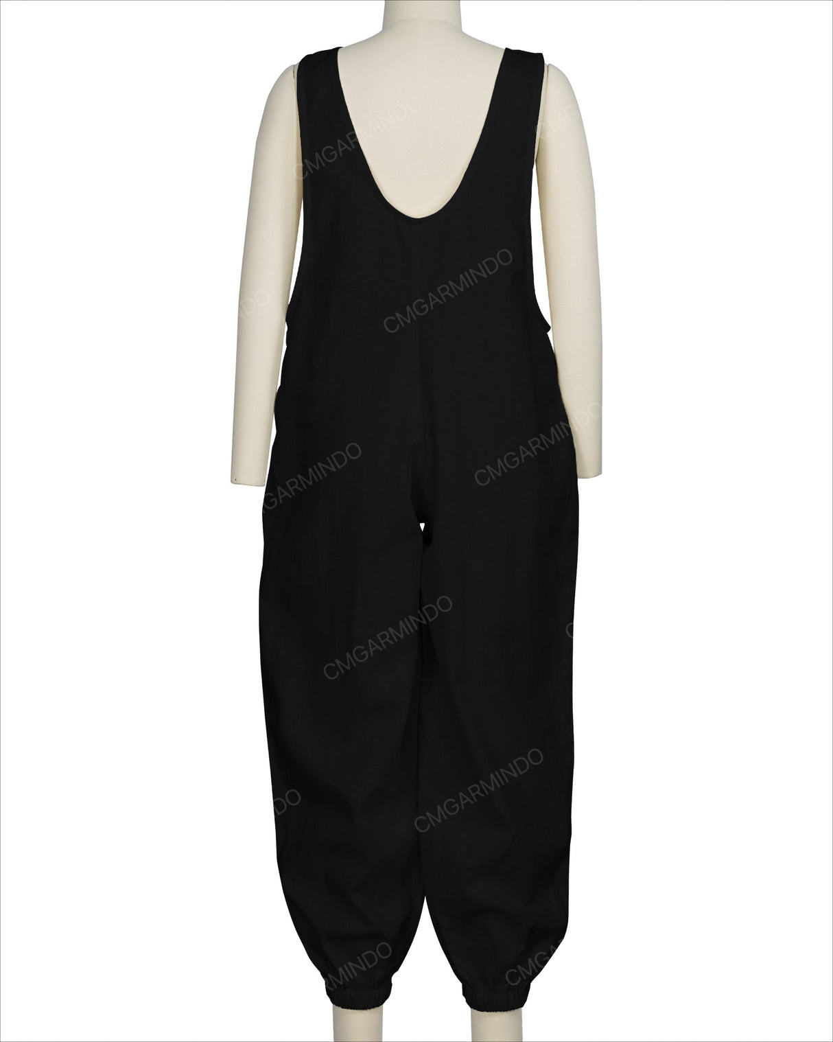 Elastic Hem Relax Overalls