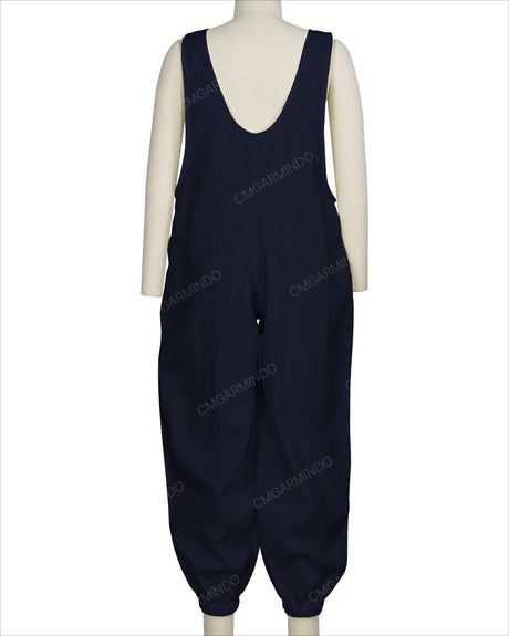 Elastic Hem Relax Overalls
