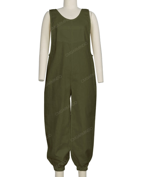 Elastic Hem Relax Overalls