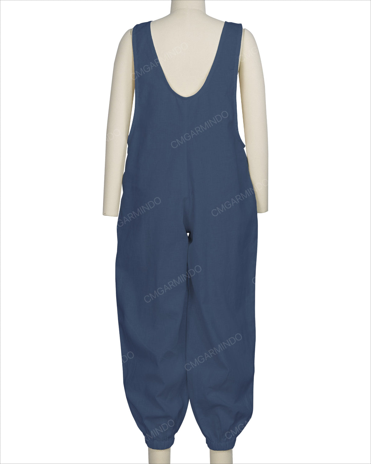 Elastic Hem Relax Overalls