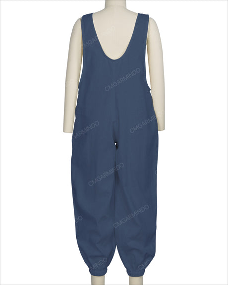 Elastic Hem Relax Overalls