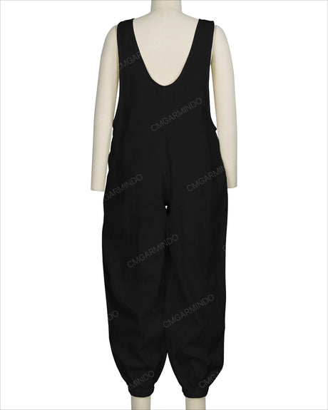 Elastic Hem Relax Overalls