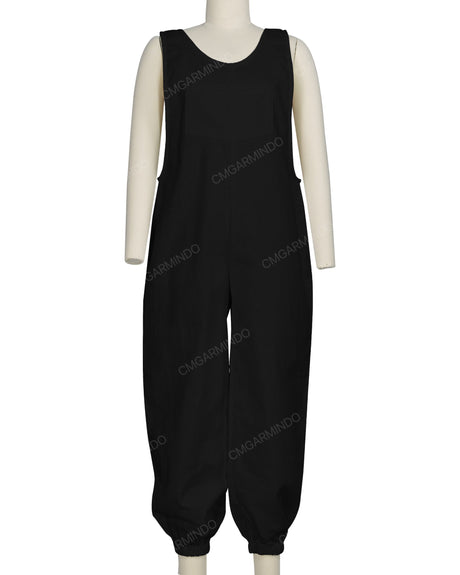 Elastic Hem Relax Overalls