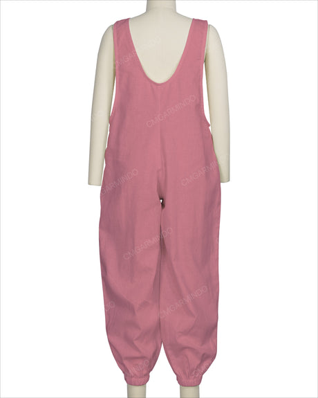 Elastic Hem Relax Overalls