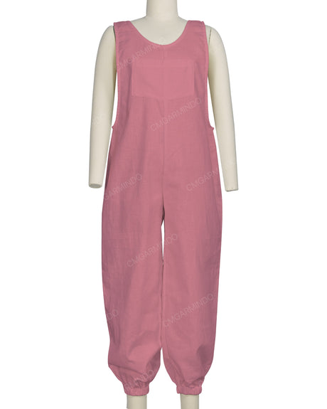 Elastic Hem Relax Overalls