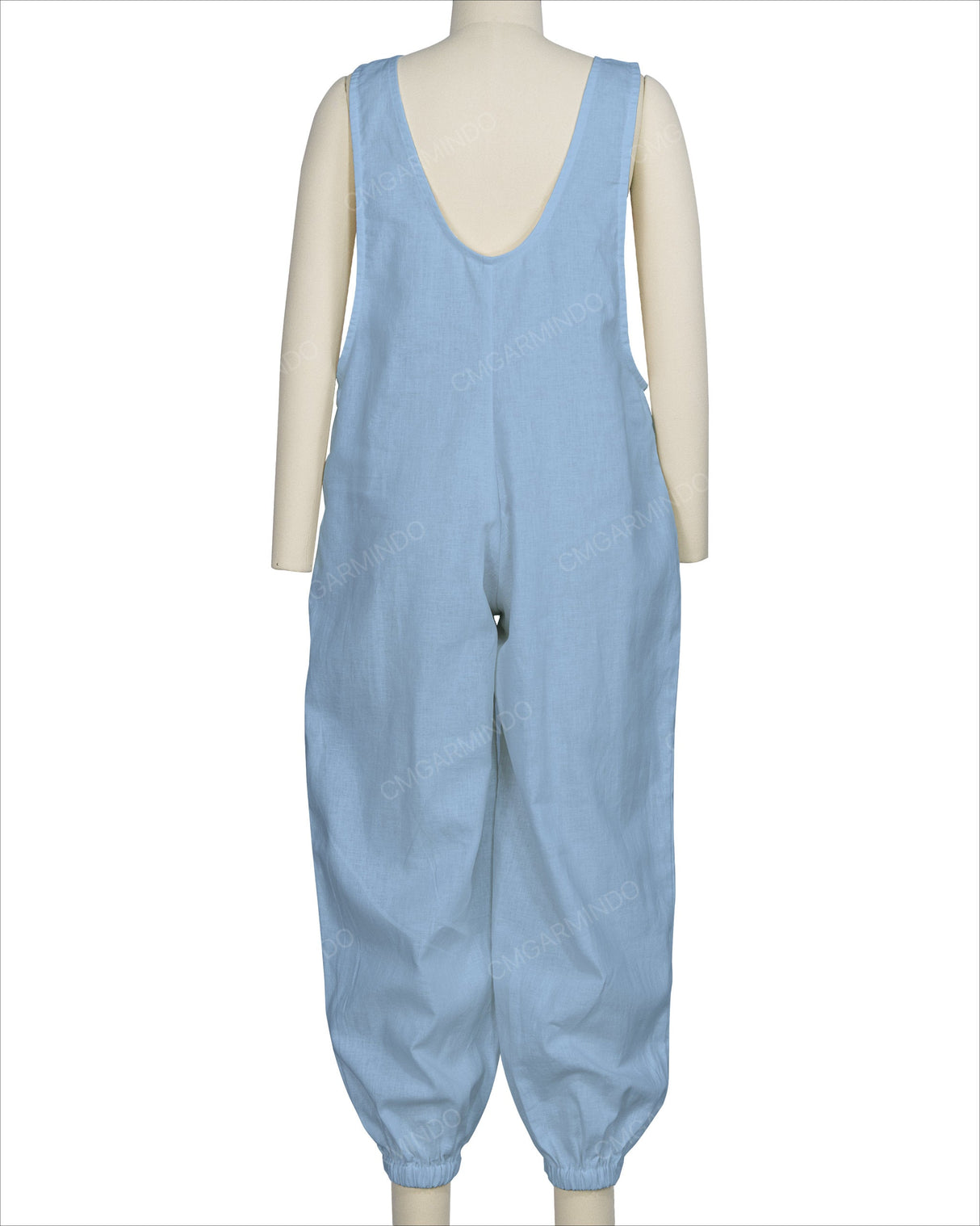 Elastic Hem Relax Overalls