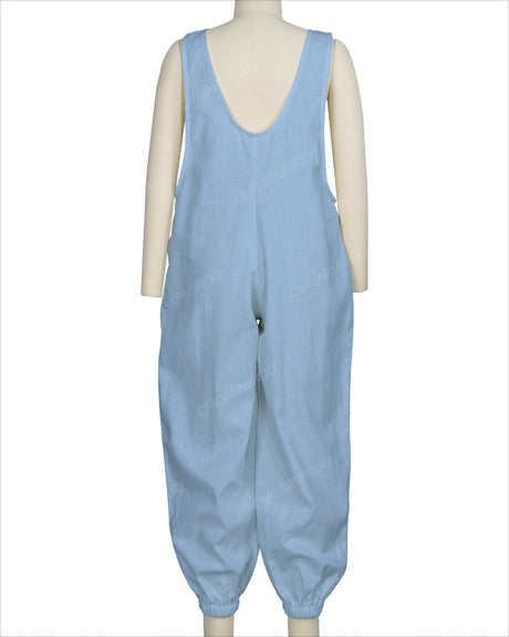 Elastic Hem Relax Overalls