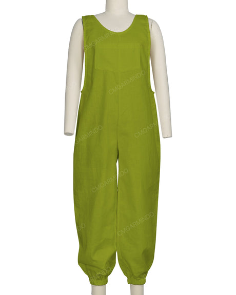 Elastic Hem Relax Overalls