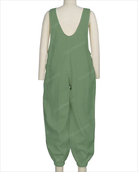 Elastic Hem Relax Overalls