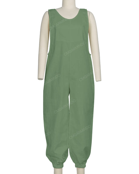 Elastic Hem Relax Overalls