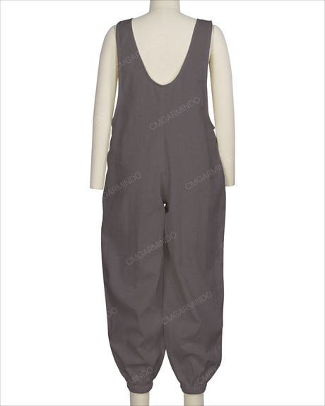 Elastic Hem Relax Overalls