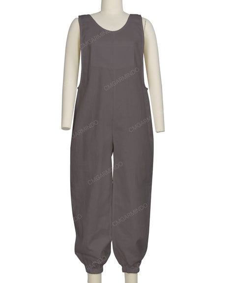 Elastic Hem Relax Overalls