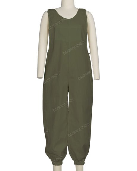 Elastic Hem Relax Overalls