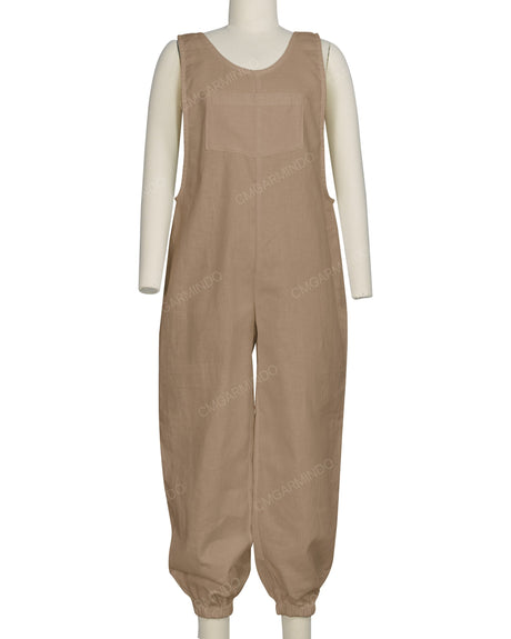 Elastic Hem Relax Overalls