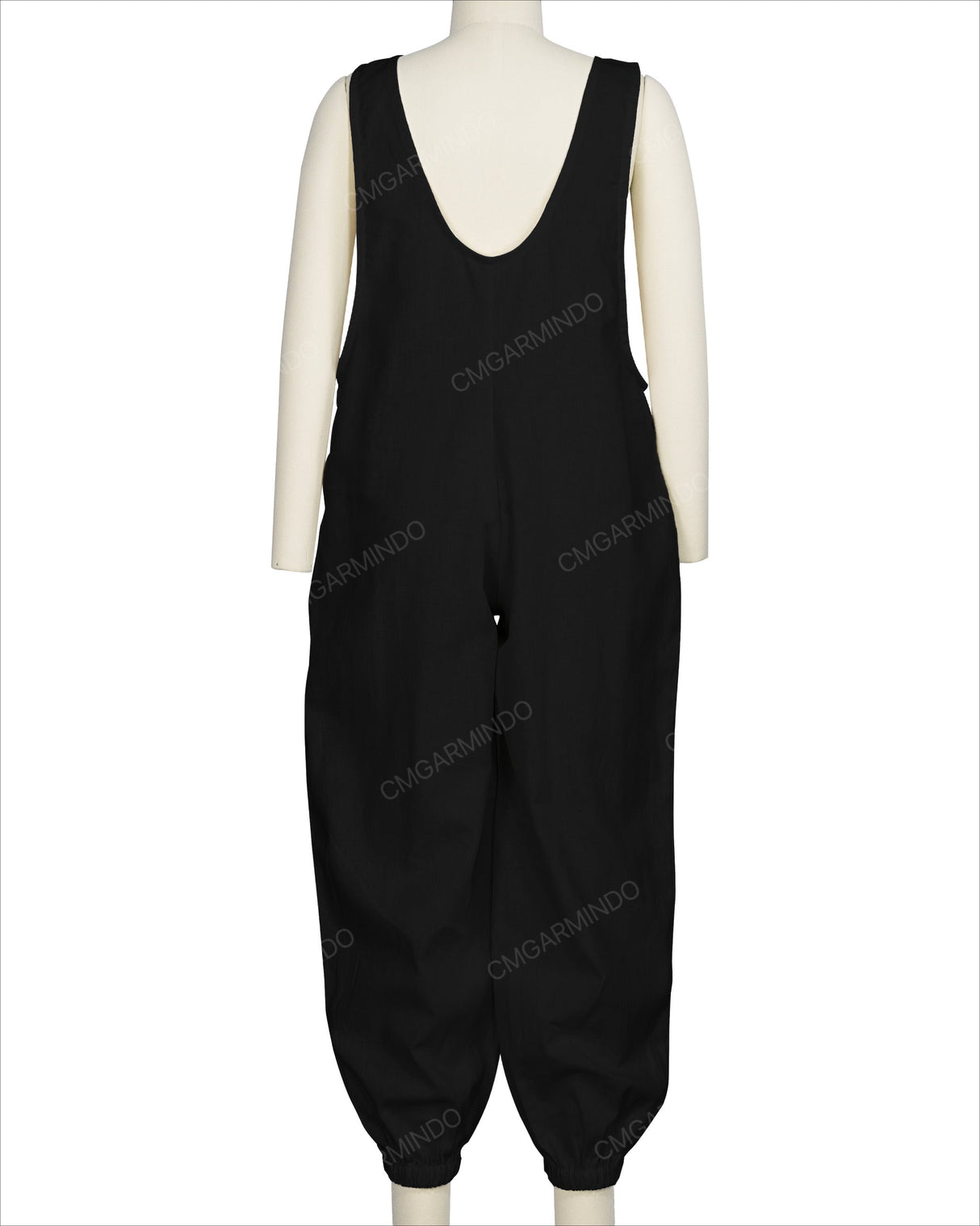 Elastic Hem Relax Overalls